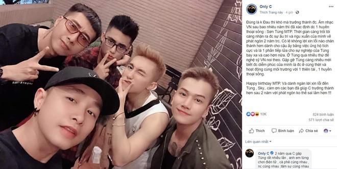 OnlyC tự nhận ấu trĩ, ngu xuẩn vì từng đá đểu Sơn Tùng M-TP-1