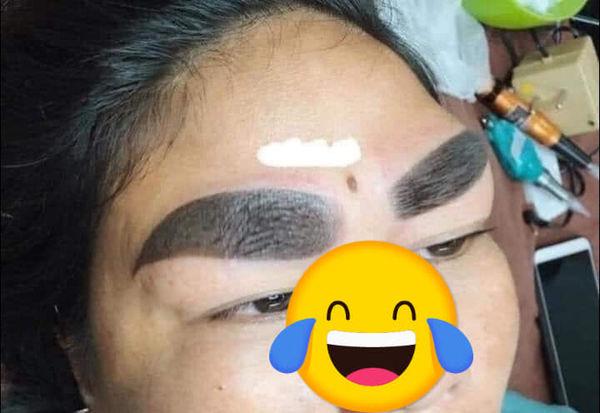 Thảm họa phun xăm lông mày sâu róm khiến dân mạng cười chảy nước mắt-2