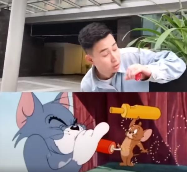 Trào lưu đá nắp chai chưa hạ nhiệt, dần tình thi nhau bắt chước hành động của Tom và Jerry-1