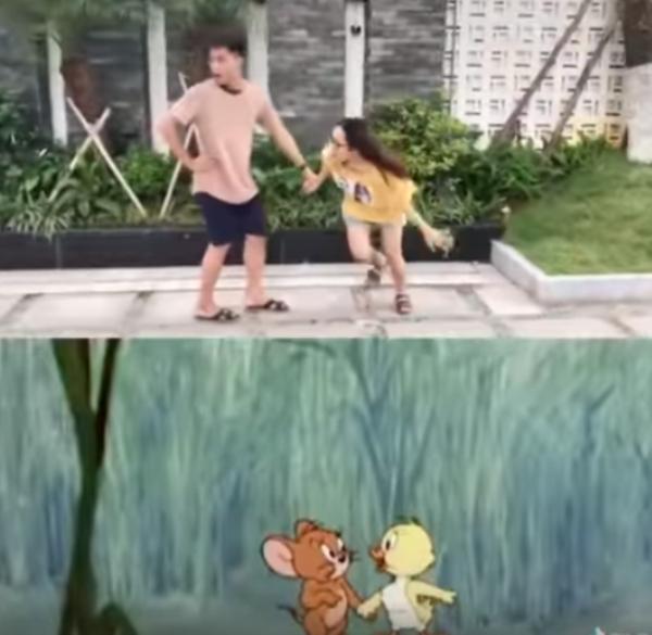 Trào lưu đá nắp chai chưa hạ nhiệt, dần tình thi nhau bắt chước hành động của Tom và Jerry-2