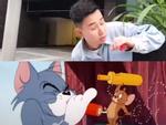 Trào lưu đá nắp chai chưa hạ nhiệt, dần tình thi nhau bắt chước hành động của Tom và Jerry