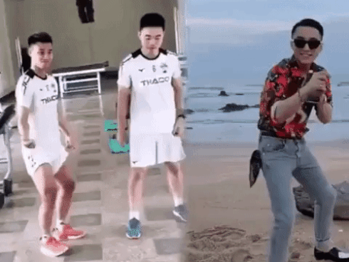 Xuân Trường - Văn Thanh cover điệu nhảy 'đau tay' của Sơn Tùng M-TP theo phong cách cầu thủ