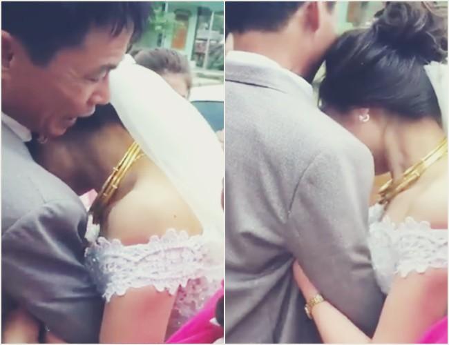Hình ảnh cô dâu Nghệ An ôm người thân khóc nức nở ngày về nhà chồng khiến dân mạng nghẹn ngào-3