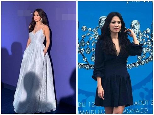 Giữa tâm bão ly hôn, Song Hye Kyo xuất hiện rạng rỡ, diện váy khoét sâu khoe vòng 1 táo bạo