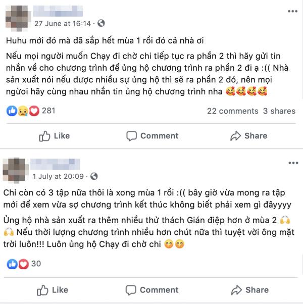 Chưa hết mùa 1, fans đã hóng chờ ‘Chạy đi chờ chi’ mùa 2-4
