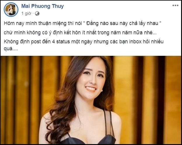 Hoa hậu Mai Phương Thúy bất ngờ phủ nhận kết hôn, tiết lộ mốc thời gian phù hợp mặc váy cưới-2