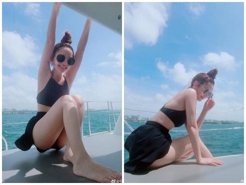 Dương Thừa Lâm diện bikini khoe thân hình nóng bỏng ở tuổi 35 sau khi nhận nhẫn kim cương 'khủng'