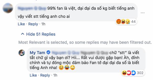 Mỹ Tâm đáp trả vừa đanh vừa chất khi bị mỉa mai học đòi đăng status bằng tiếng Anh-2