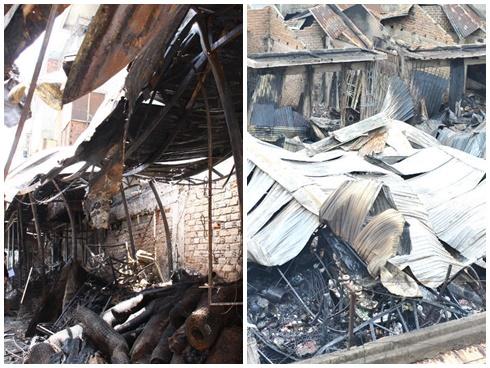 Hiện trường 45 ki ốt cháy thành tro, tiểu thương điêu đứng