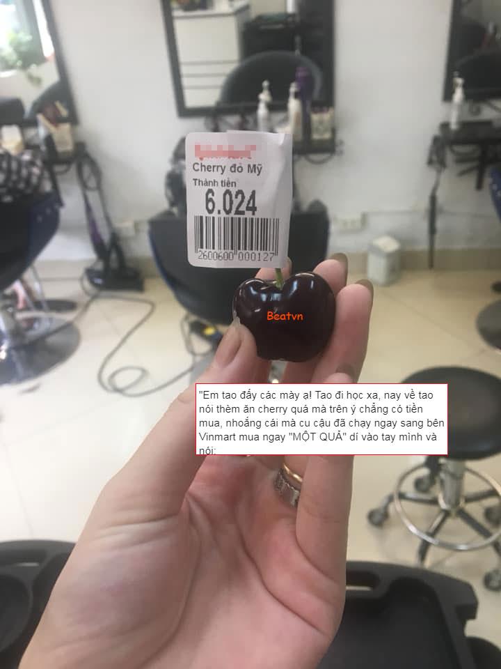 Sợ chị thèm cherry, em trai vào siêu thị mua ngay 1 quả giá 6 nghìn, được dân mạng khen dễ thương hết lời-2
