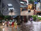 Mưa lớn bất ngờ, nhiều tuyến phố ở Hà Nội ngập sâu