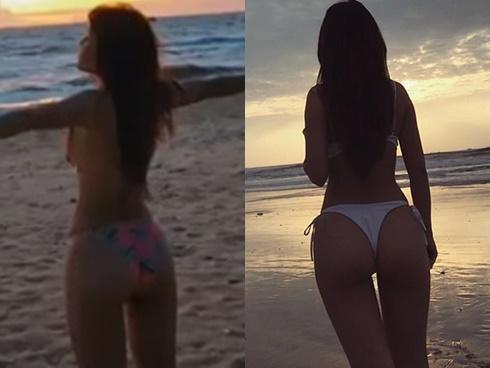 Dụi mắt nhiều lần, bạn gái Đặng Văn Lâm vẫn khiến người nhìn đứng hình vì tưởng phơi ngực trần giữa biển