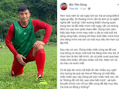 Vừa lỡ miệng khoe có được 'cả trâu lẫn nghé' sau vài ngày ăn hỏi, Bùi Tiến Dũng lại làm điều bất ngờ cho em bé sắp chào đời