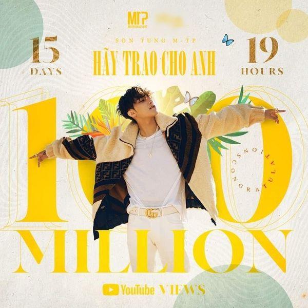 Không chỉ cán mốc MV 100 triệu view nhanh nhất Việt Nam, Hãy Trao Cho Anh của Sơn Tùng MTP còn hạ bệ Taylor Swift, Ed Sheeran đây này!-2