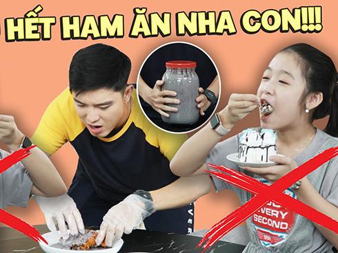 Học trò Diệu Nhi lấy mắm tôm để trị thói giành ăn của em gái trong tập 77 'Gia đình là số 1'
