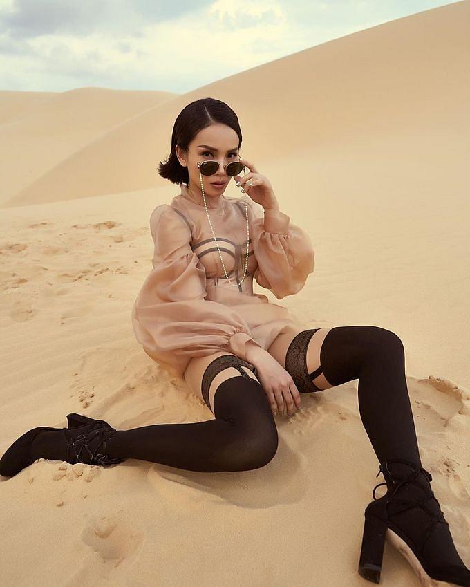 Nóng như thế này nếu còn ngại cắt tóc ngắn thì học Huyền Lizzie, Ngọc Trinh, Bảo Anh nhé!-5