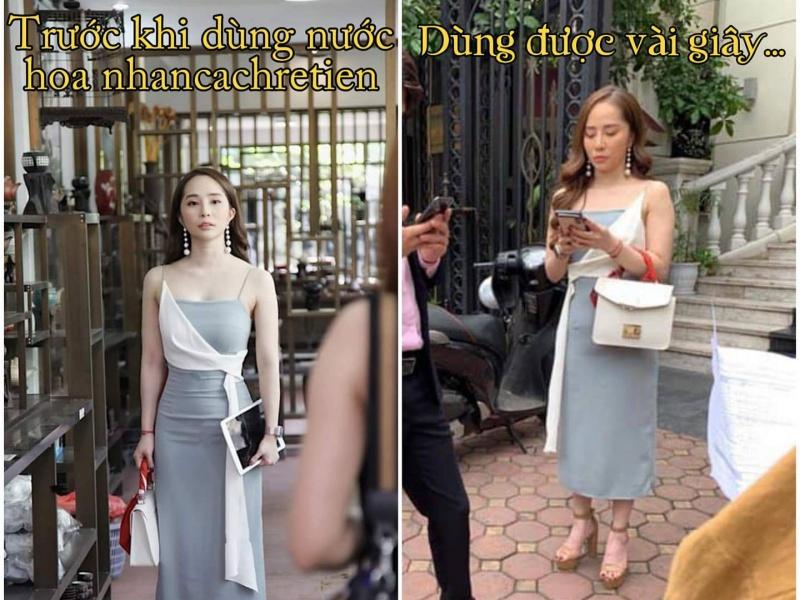 Trong lúc chờ Dương thay trời hành đạo, khán giả lại ngán ngẩm vì kiểu ăn mặc như gái ngành của Nhã tiểu tam trong Về nhà đi con tập 71-10