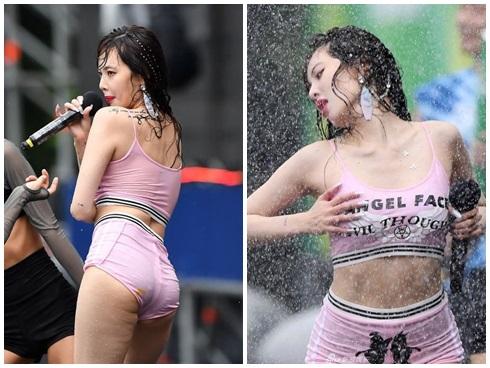 Màn nhảy sexy khiến HyunA bị lộ vòng ba-1