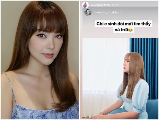 Minh Hằng lại kết nạp thêm Duy Khánh vào hội chị em song sinh không cùng huyết thống bởi sự giống nhau đến ngỡ ngàng