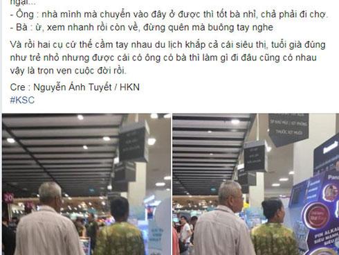 Lay động lòng người hình ảnh cụ ông cụ bà nắm tay nhau đi trong siêu thị: Nghe 2 người nói chuyện mới thực sự xúc động