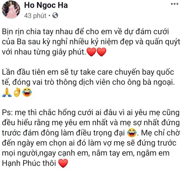 Tiễn con trai về nước dự hôn lễ Cường Đô La, Hồ Ngọc Hà bất ngờ lấp lửng không cưới Kim Lý?-1