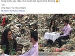 Bức ảnh chàng trai ngoại quốc đưa người yêu ra bãi rác tỏ tình gây tranh cãi mạnh trong mạng xã hội
