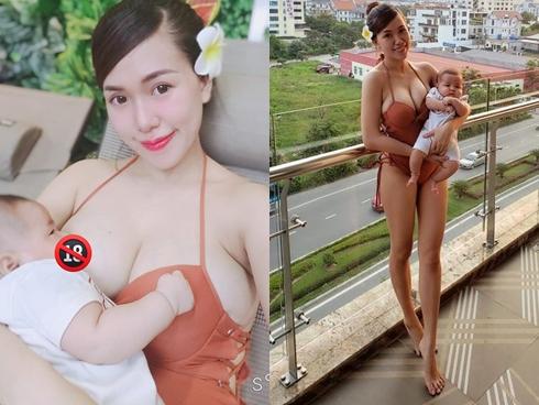 Hotmom vòng 1 khủng Mai Thỏ khẳng định 'vẫn còn ngon' từ hình ảnh phô diễn ngực cho con bú gây tranh cãi