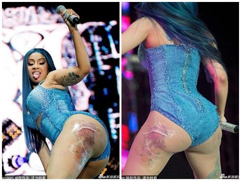 Sau màn bục quần xấu hổ, Cardi B tiếp tục diện bodysuit khoe bàn tọa 'siêu to khổng lồ'