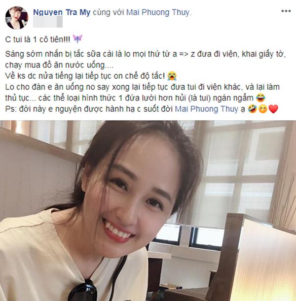 Trà My Idol tắc sữa khi đi du lịch, Mai Phương Thúy lo lắng chạy vạy ngược xuôi khiến bà mẹ 2 con cảm kích-1