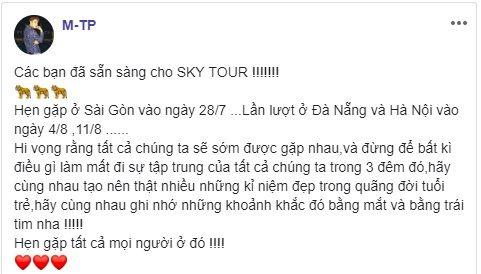 Trước thềm Sky Tour 2019, Sơn Tùng dặn dò fan điều gì?-1