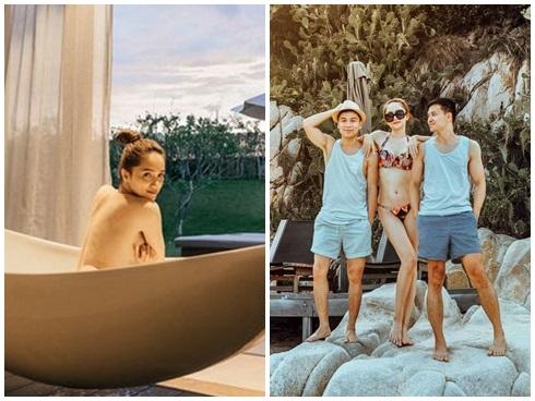 Đang nằm viện bó bột, Hương Giang vẫn mặc croptop khoe eo thon, trang điểm xinh thật xinh-8