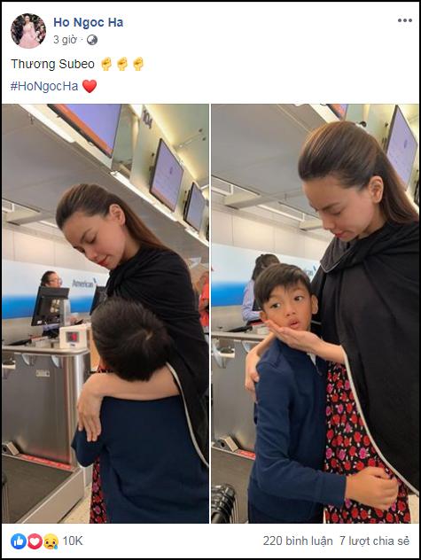 Đăng lại ảnh tiễn con trai về nhà dự hôn lễ Cường Đô La, Hồ Ngọc Hà gây sốt với status Thương Subeo-1