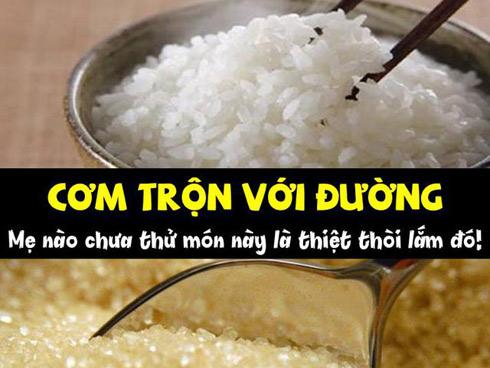 Có một thời tuổi thơ ăn cơm với đường, tóp mỡ và cả hoa quả, có ai đã từng?