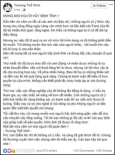 Trương Thế Vinh thương xót khi Maschio bị rate 1 sao, mong fan thôi tẩy chay loạt nghệ sĩ đá đểu mình-7
