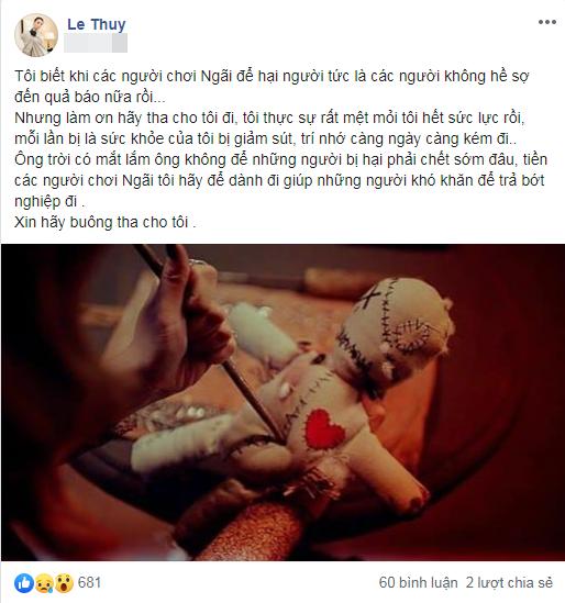 Người mẫu Lê Thúy van xin buông tha vì bị chơi ngãi, trí nhớ ngày càng giảm đi-2