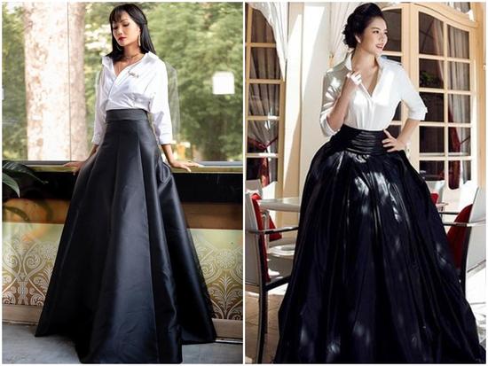 Diện sơ mi và chân váy đen 'siêu to khổng lồ' giống Lý Nhã Kỳ, H'Hen Niê kém 10 tuổi mà nhìn còn già hơn cả đàn chị