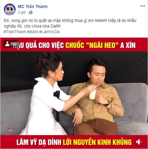Cả showbiz đá xéo cân nặng của Lâm Vỹ Dạ, riêng Trấn Thành lại hả hê vô cùng vì nghiệp đã quật đàn em-6