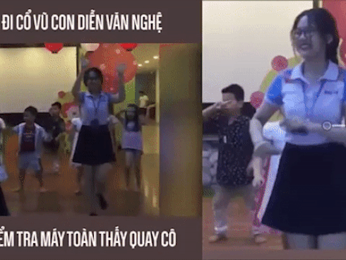 Dân mạng hoang mang trước câu chuyện bố quay cảnh con diễn văn nghệ ở trường nhưng video toàn hình ảnh cô giáo