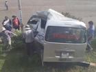 Hiện trường tàu hỏa tông ô tô 16 chỗ 3 người chết ở Bình Thuận