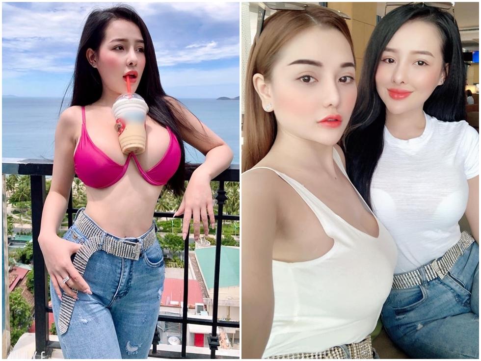 Hết mặc váy ngủ mỏng tang lộ miếng dán ngực, Ngân 98 còn pose dáng bàn tay hư bưng ngực Mon 2K-9