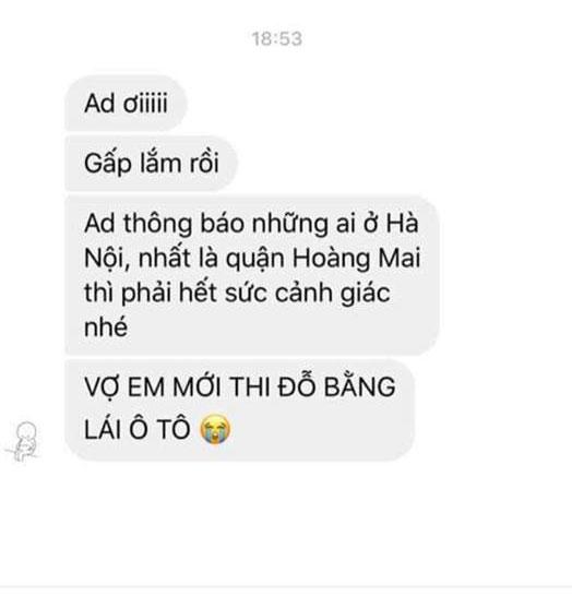 Chết cười: Vợ vừa thi đỗ bằng lái ôtô, chồng lập tức lên mạng kêu dân tình cẩn thận khu vực vợ hay đi lại-1