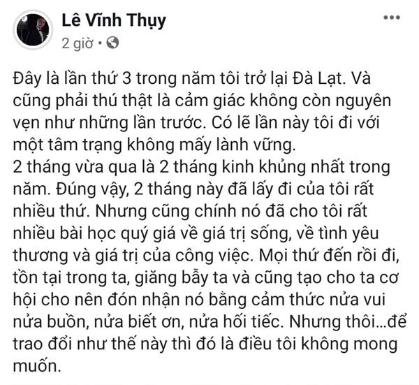 Vĩnh Thụy thừa nhận sống trong khủng hoảng, fan tiếc nuối quãng thời gian bình yên anh từng có với Hoàng Thùy Linh-2