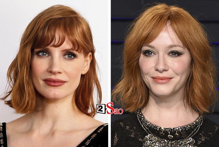 Jessica Chastain sở hữu vẻ ngoài khá giống với Christina Hendricks.