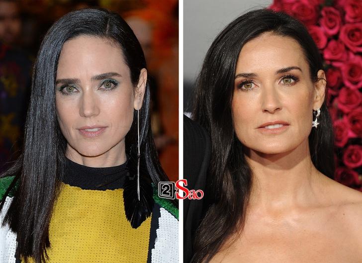 Jennifer Connelly (trái) và Demi Moore (phải) mà xuất hiện cùng với nhau thì bạn có phân biệt được là ai với ai không?