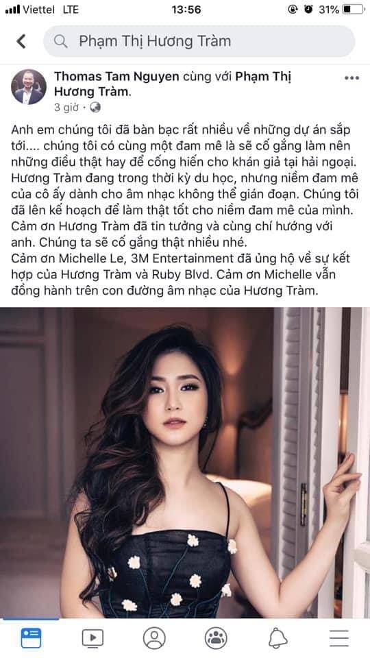 Tuyên bố tạm dừng sự nghiệp để đi du học, Hương Tràm mới đây kí luôn hợp đồng hát 5 năm tại Mỹ-2