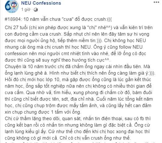 Nỗi thống khổ 10 năm chưa cưa đổ crush, cô gái 27 tuổi lên mạng than vãn đầy đắng cay-1