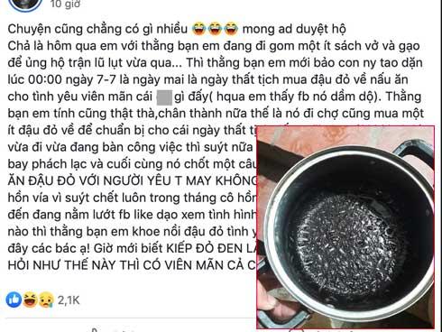 'Đua đòi' nấu chè đậu đỏ cho người yêu, thanh niên nhận kết đắng