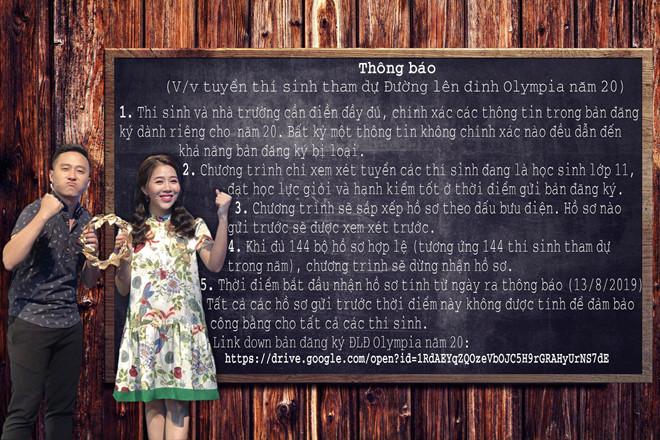 Thông báo tuyển thí sinh Olympia năm 20 gây hoang mang-1