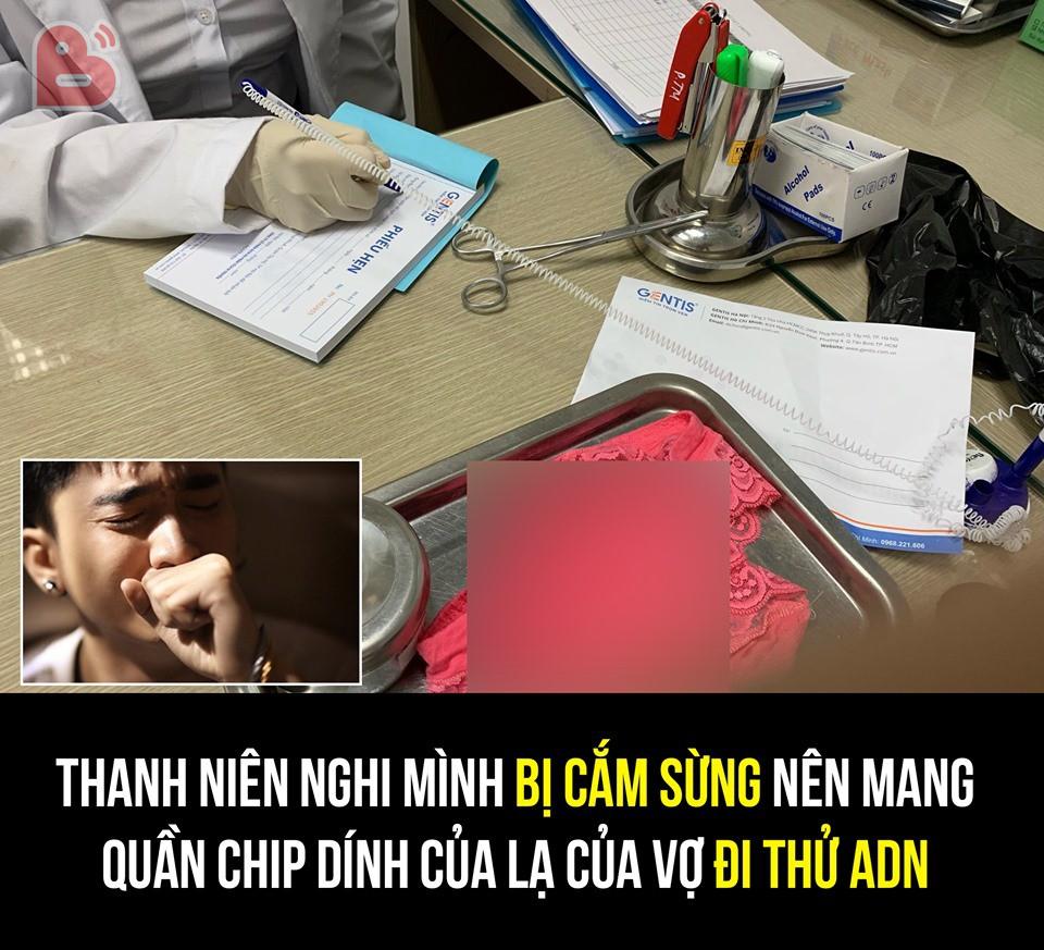 Anh chàng có 1-0-2, mang quần chip dính của lạ của vợ đi xét nghiệm AND vì nghi... bị cắm sừng!-1