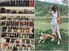 Choáng ngợp với tủ giày hàng trăm đôi cực kỳ 'xịn xò' của Văn Mai Hương